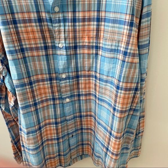 Men’s Blue Plaid Sz XL Dress shirt G.H.Bass - Picture 3 of 6